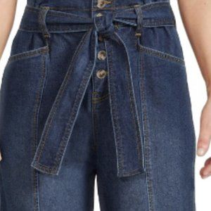 Jeans paperbag womens new size 6 blue Time & Tru 63% cotton polyester spandex